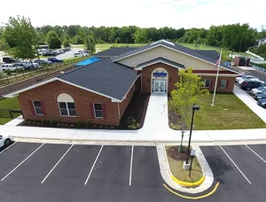 Merit School of Leeland Station aerial - childcare in Fredericksburg - early learning daycare for infants, toddlers, preschool, before and after school care, summer camp, and more!