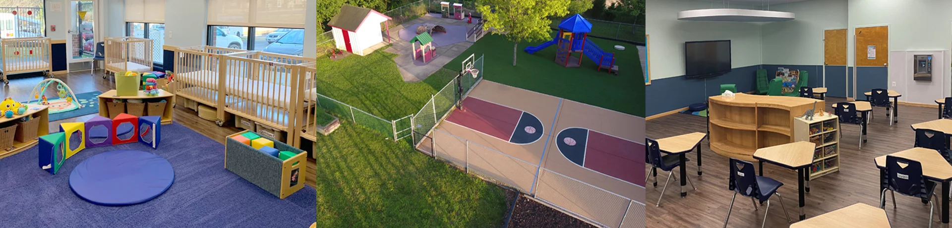 Our Schools Pagetitle background - collage of classrooms and playground